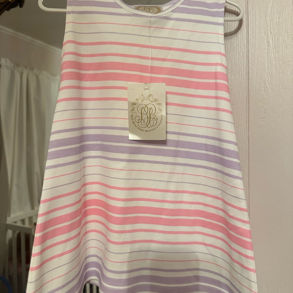 The Beaufort Bonnet Company Pink and Purple Striped Dress